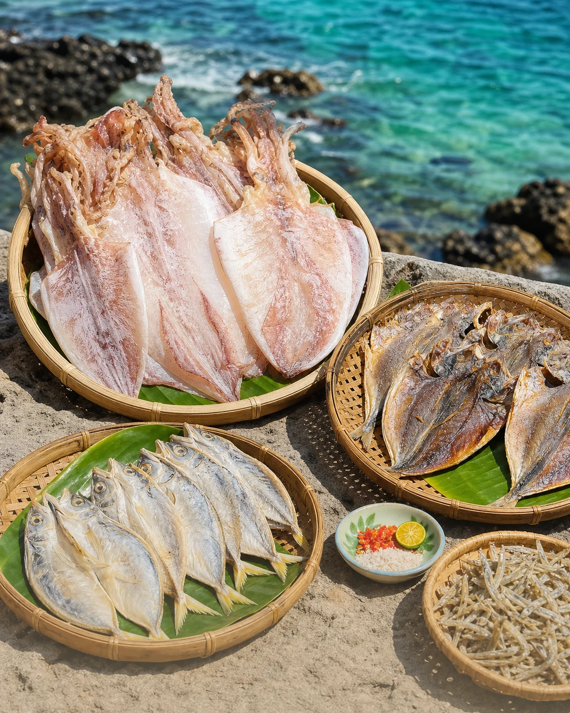 Hải sản khô & một nắng
