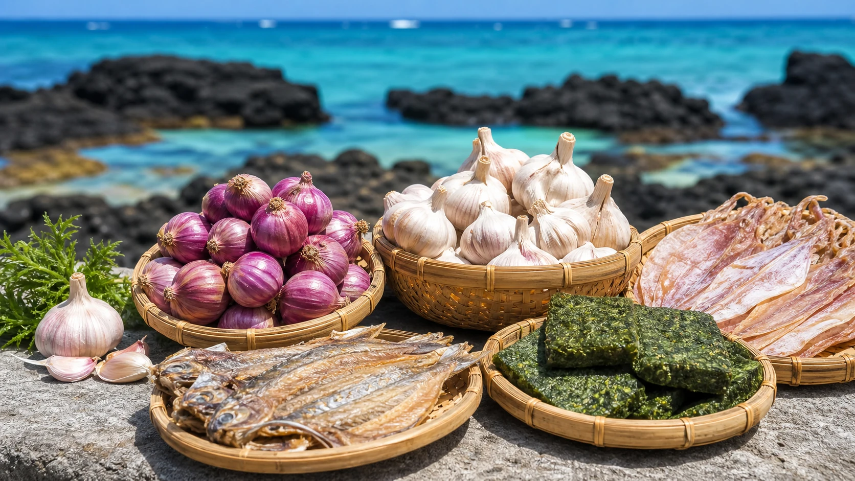 Mâm đặc sản Lý Sơn