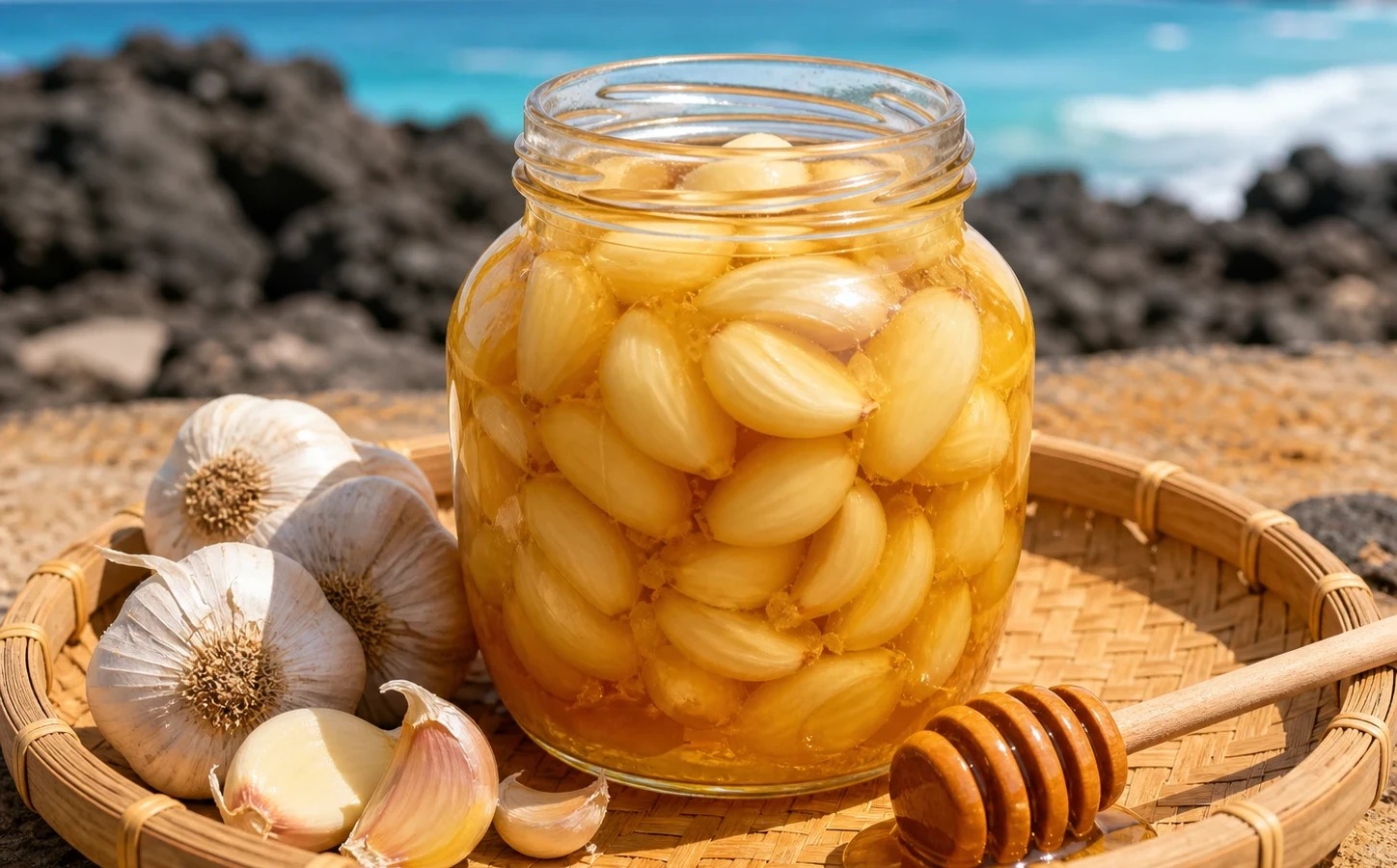 Tỏi Lý Sơn ngâm mật ong