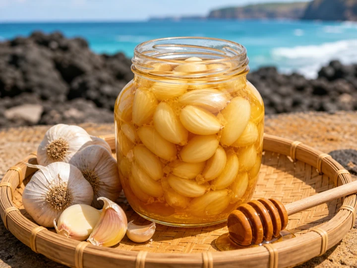 Tỏi Lý Sơn ngâm mật ong